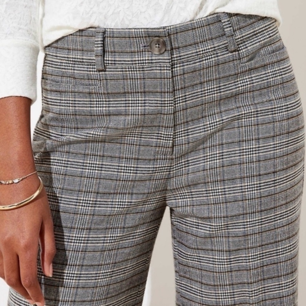 Ann Taylor LOFT Brush Plaid High Waist
Trousers